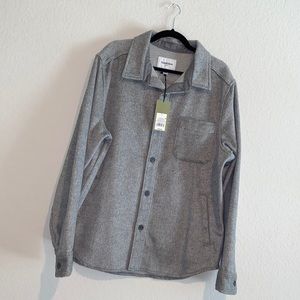Men’s wool coat - grey stripes - NWT